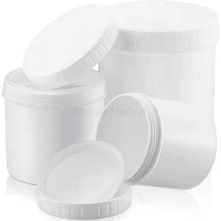 Wide-Mouth High Density Polyethylene (HDPE/LDPE) White Plastic Containers with Pressurized Screw Lid